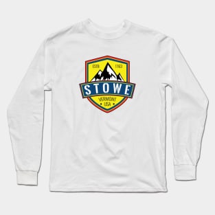 Skiing Stowe Vermont Long Sleeve T-Shirt